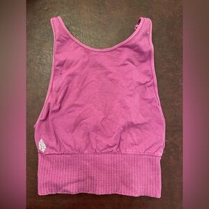 Free People Movement Women's XS/S crop Tank Top with scoop neck in hot pink